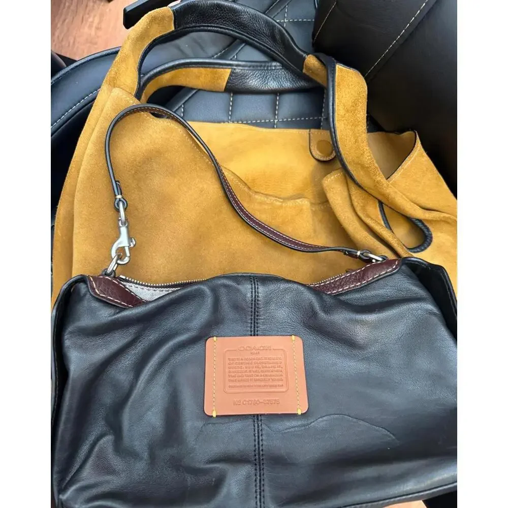 Coach 1941 Suede Leather Tote Shoulder Bag C1780-87575 Large Slouchy Hobo - Picture 8 of 9